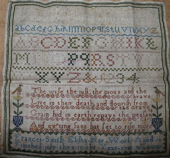 George III sampler, 1780